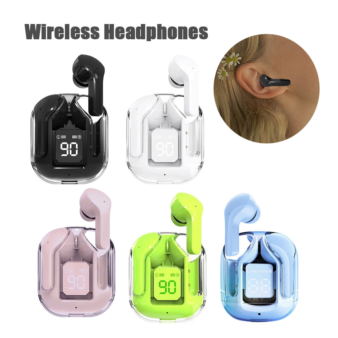 Mini Transparent Bluetooth Headset – ENC Noise Reduction & Sports Music