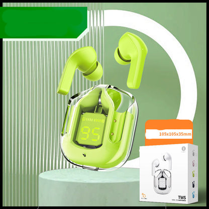 Mini Transparent Bluetooth Headset – ENC Noise Reduction & Sports Music